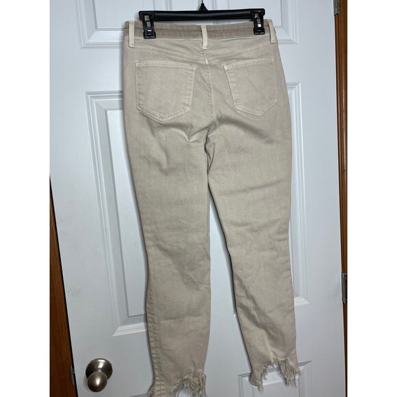 L’Agence Size 27 Skinny High Rise Biscuit Distressed Jeans - Picture 5 of 9